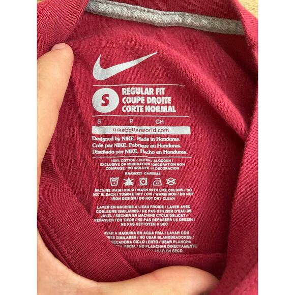 Nike Men's Red University of Oklahoma Sooners Swoosh T Shirt Size Small - Picture 3 of 8